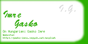 imre gasko business card